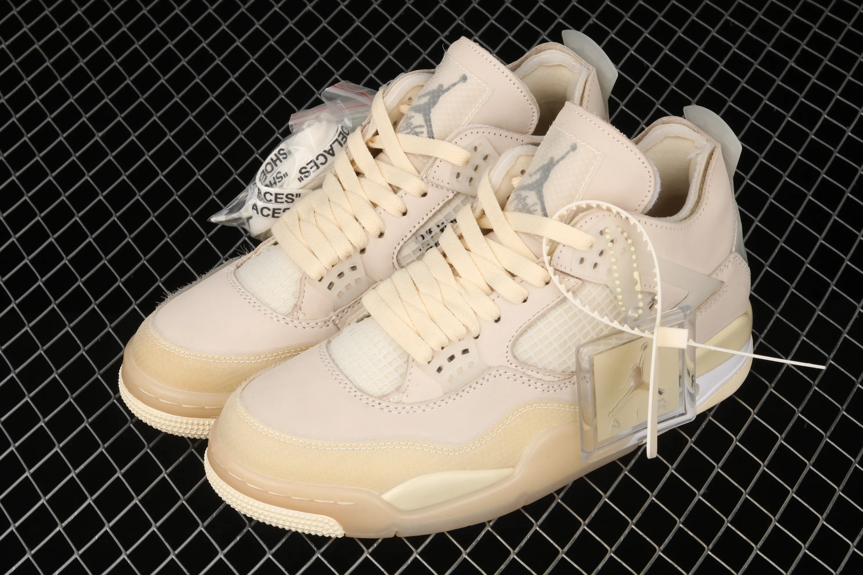 All categories Air Jordan Jordan series basketball shoes Air Jordan 4 pure original OF x Air Jordan 4 Retro "Cream/Sail" AJ4 Joe 4 mid-top retro casual sports culture basketball shoes CV9388-100